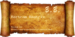 Bertram Beatrix névjegykártya
